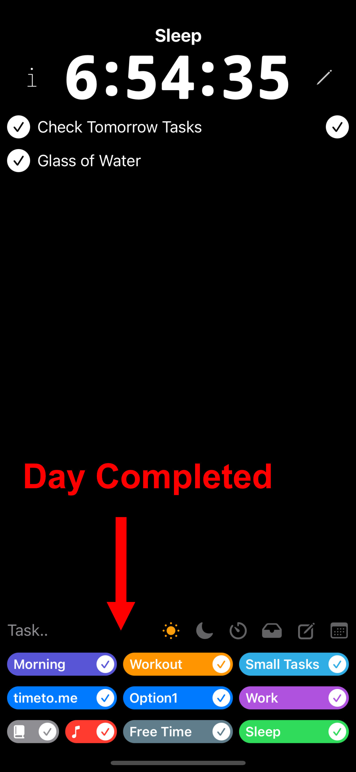 Screenshot Day Completed